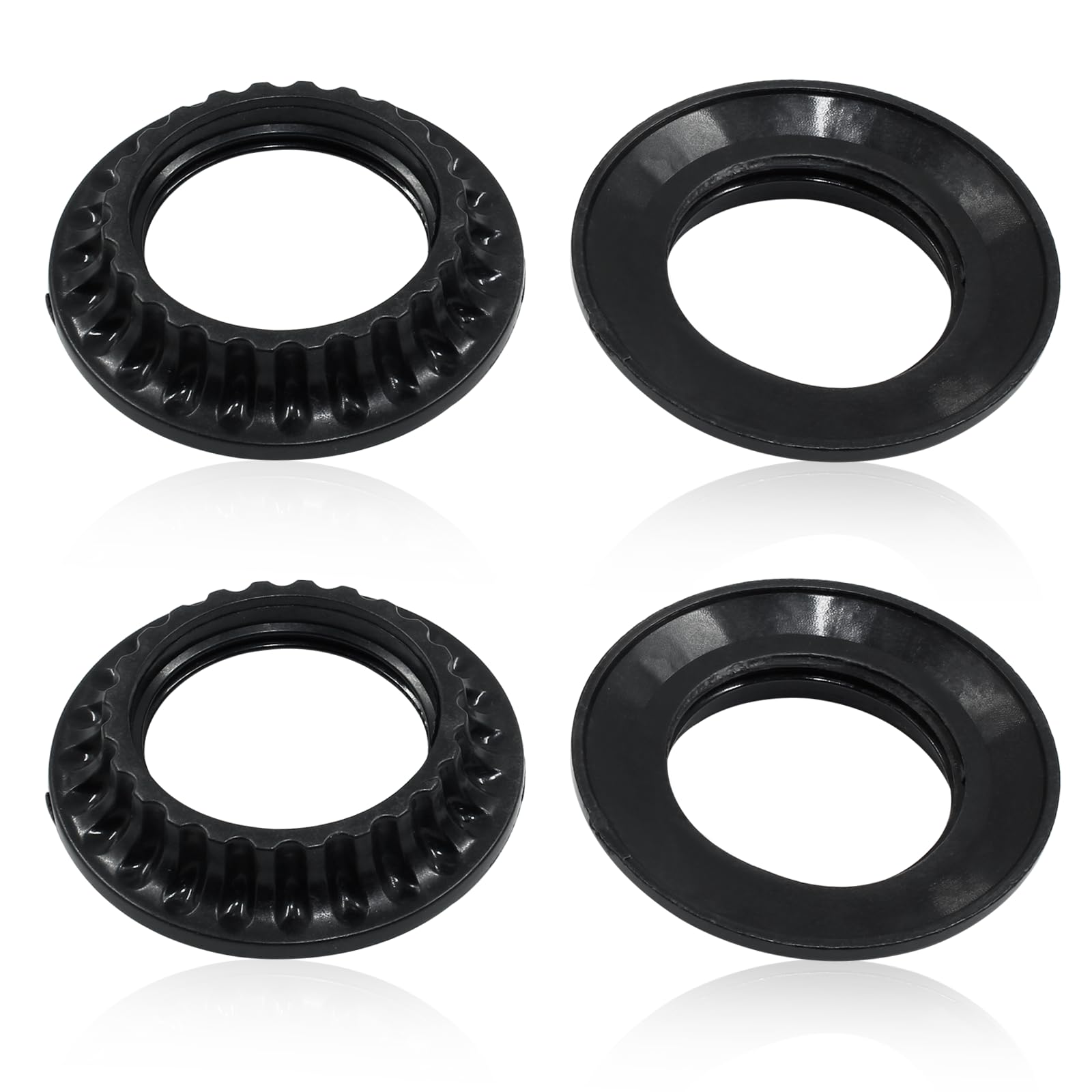 Litoexpe 4 Pack E26 Lamp Shade Collar Rings, Black Light Socket Ring, Threaded Reducer 1.27 Inches (32mm)