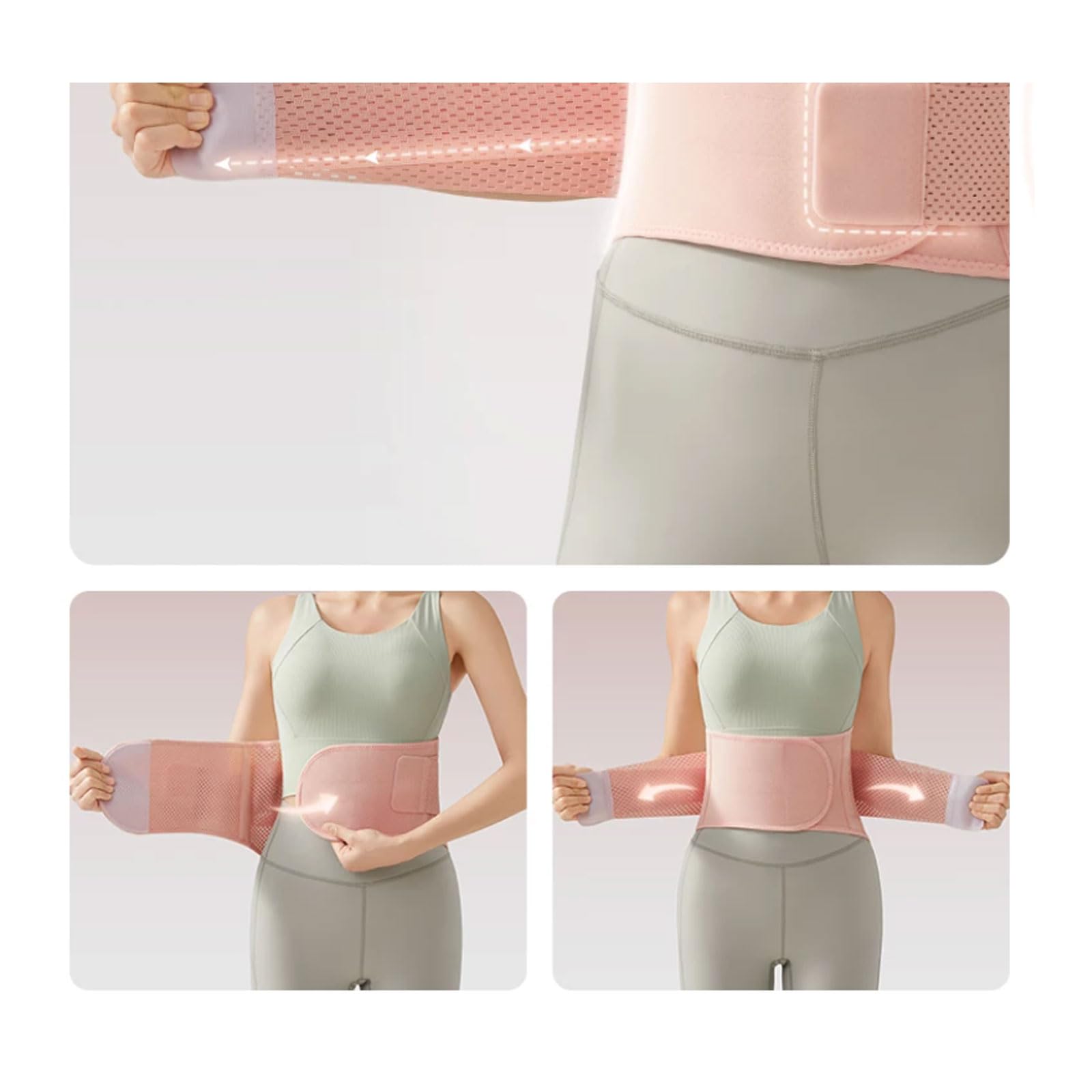 ,Nero,L,Supporto Lombare Compressivo Traspirante per Donne, Fascia Lombare Sportiva, Cintura Fitness per Allenamento, Controllo della Pancia, Cintura Snellente per la Vita
