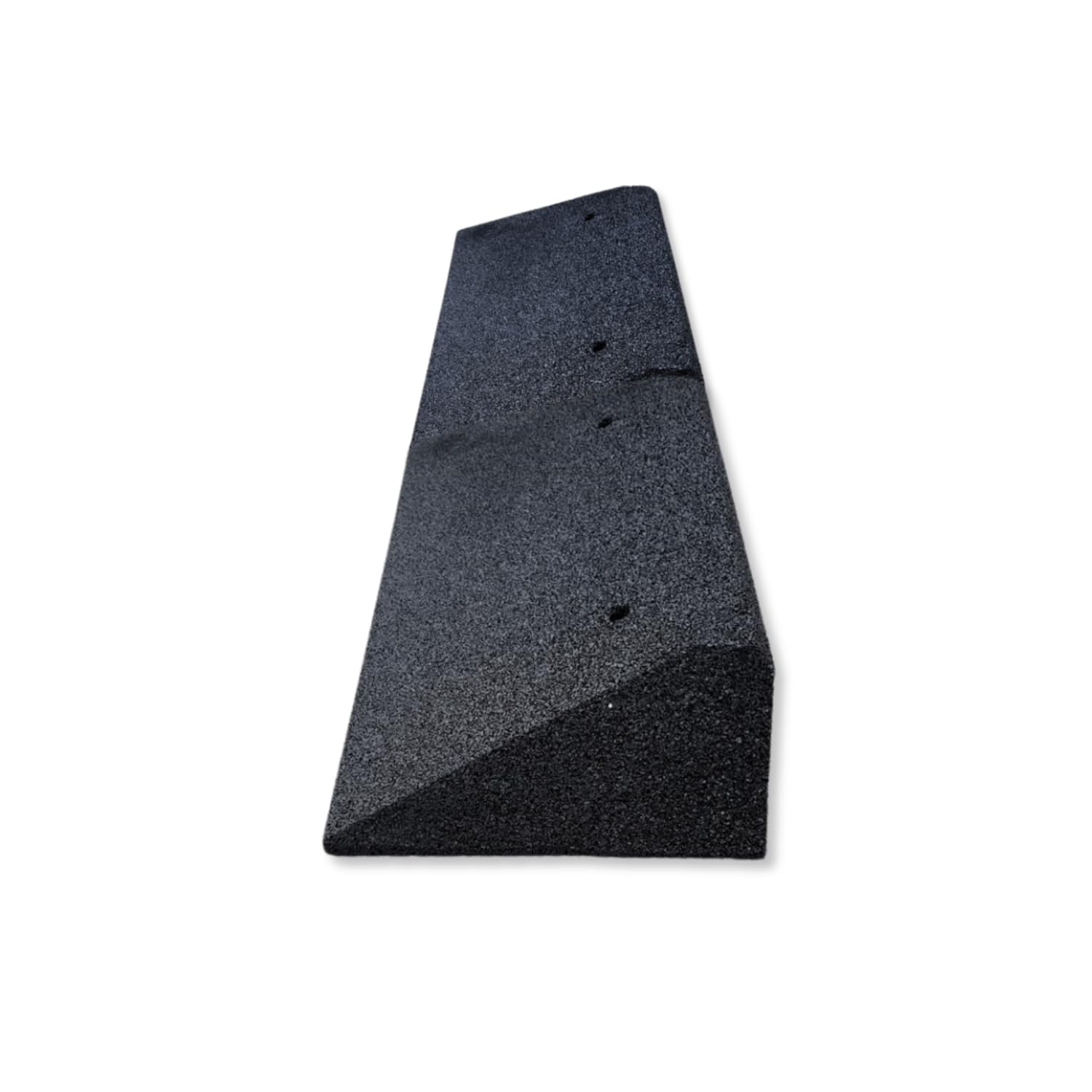 bepco Rampa para bordillos con inclinación en Ambos Lados, 100 x 25 x 10 cm, de Goma (Negro), rampa de umbral de Puerta, con Arandelas integradas en la rampa para su fijación.