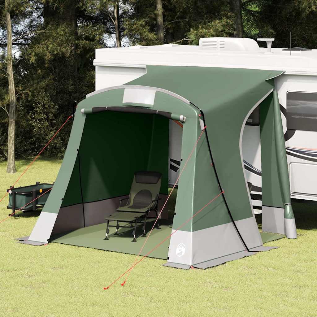 vidaXL Tienda para portón Trasero Personas 285 x 255 x 245 cm Verde, Toldo versátil para jardín y terraza, Resistente al Agua, Ideal para Familia, Camping y Eventos