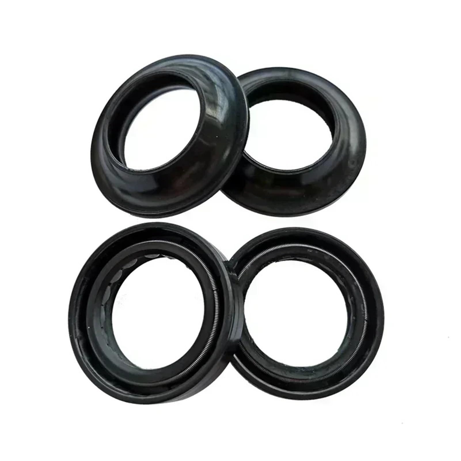 GCLANXI 36x48x11 36 * 48 Front Shock Fork Damper Shaft Oil Seal Retainers 36 48 Dust Cover For YAMAHA DT50X DT50R DT50 RSM DT 50 R 2003-10(2pc Seal 2pc Cover)