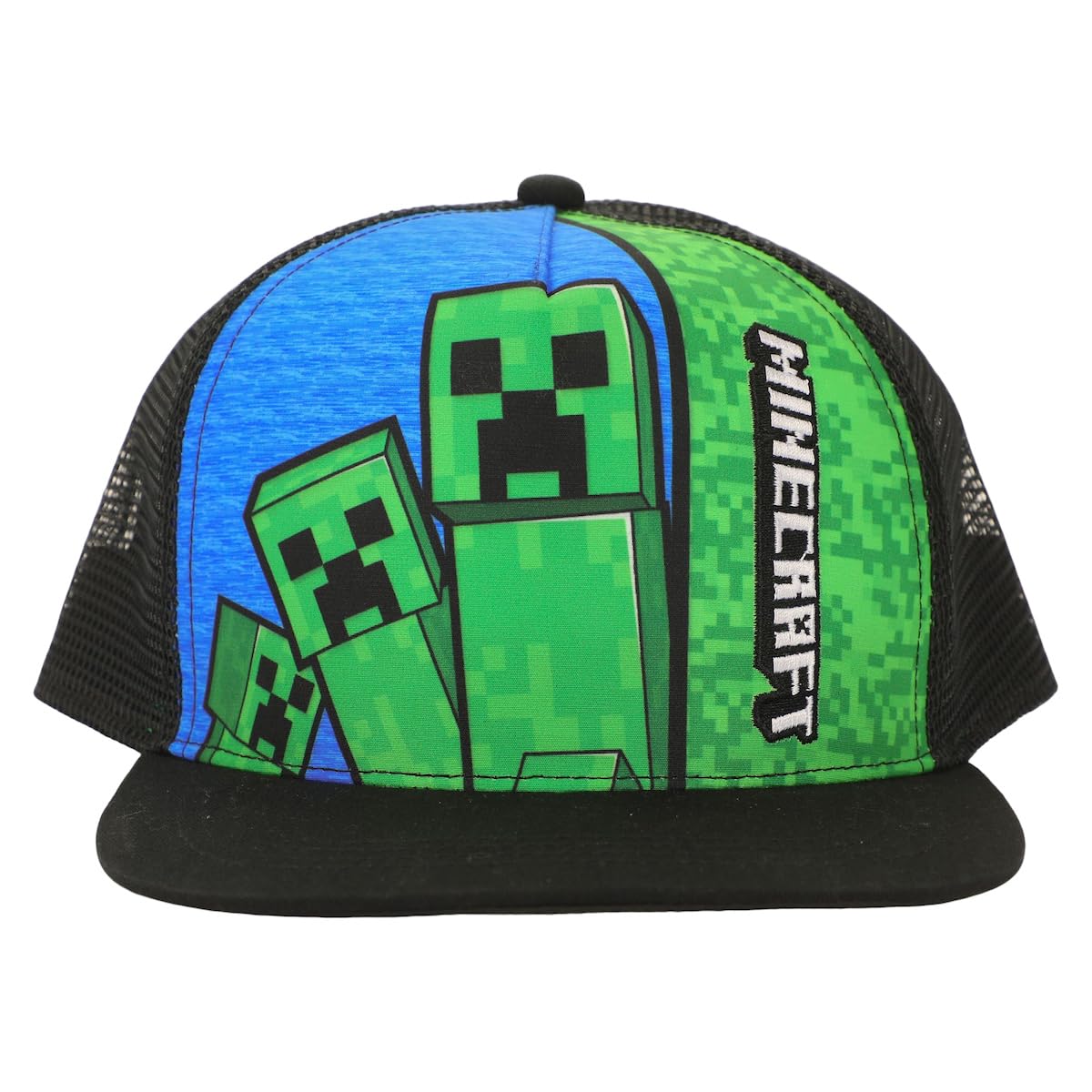 BioworldMinecraft Creeper Embroidered Youth Trucker Hat