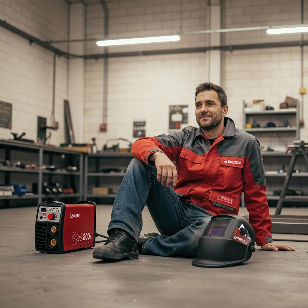 Solter - Soldador Inverter CORE 200Di, 200A de Potencia, Ciclo de Trabajo Profesional MMA y TIG Lift-Arc Tecnología Nanocrystaline con Accesorios