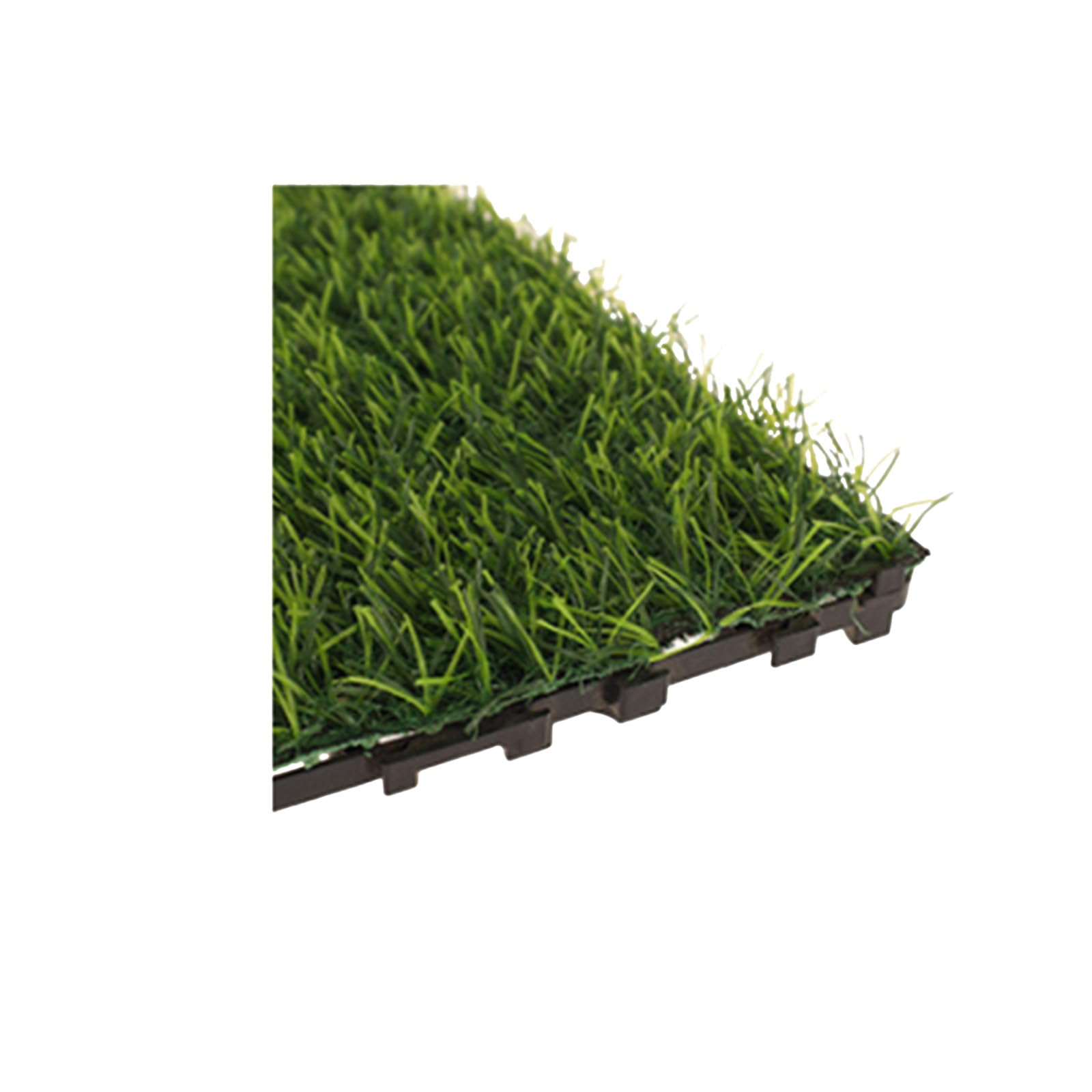 10 Piastrelle Erba Sintetica 30x30 cm – Pavimento da Giardino con Prato Artificiale, Verde, Incastro e Taglio Facile, 0.9 m²