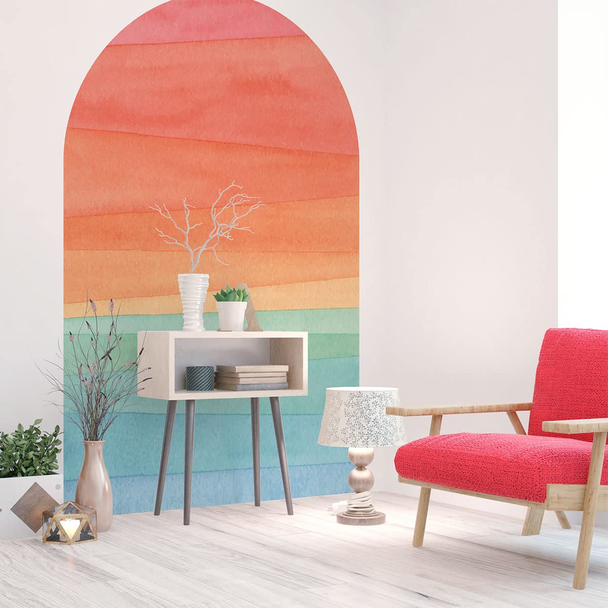 Ambiance Sticker Non-Woven Wallpaper Giant Frescoes Pre-Pasted Sheet Decorative Label Height 100 x Length 60 cm