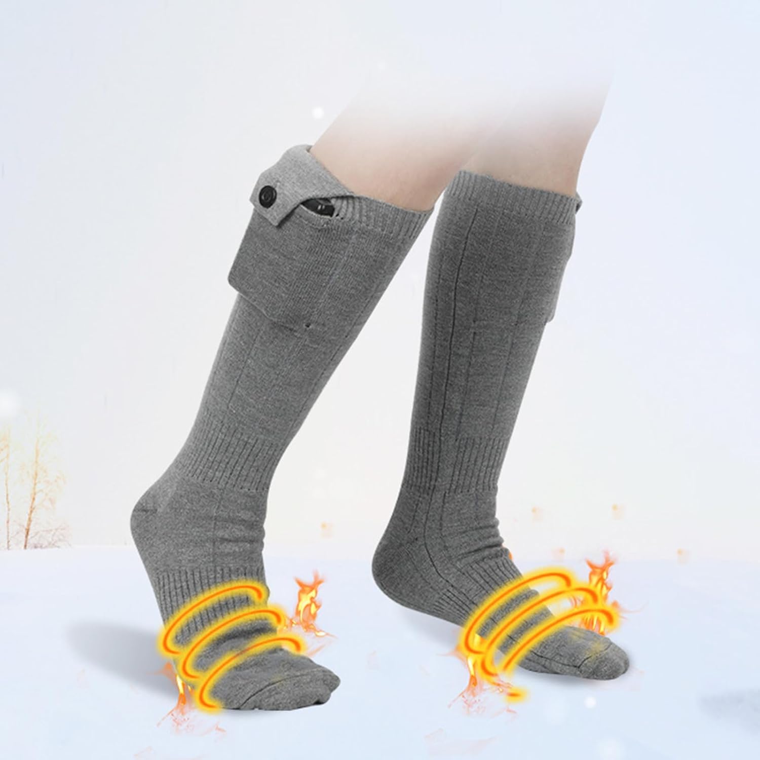 Ankle Socks, Electric Heated Socks for Men Women Skiiing Snowboarding Winter Outdoor Sport, Washable Heated Socks