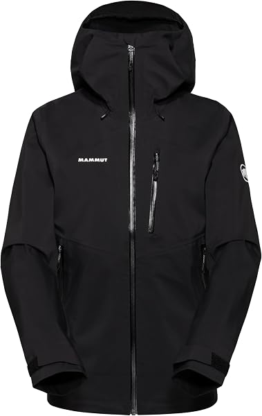 Mammut Alto Guide HS Hooded Jacket Women | Hardshelljacke, Outdoor Jacke für Damen, Funktionsjacke, Winddicht, Wasserdicht & Atmungsaktiv, 20.000 mm Wassersäule | Schwarz, M - 1