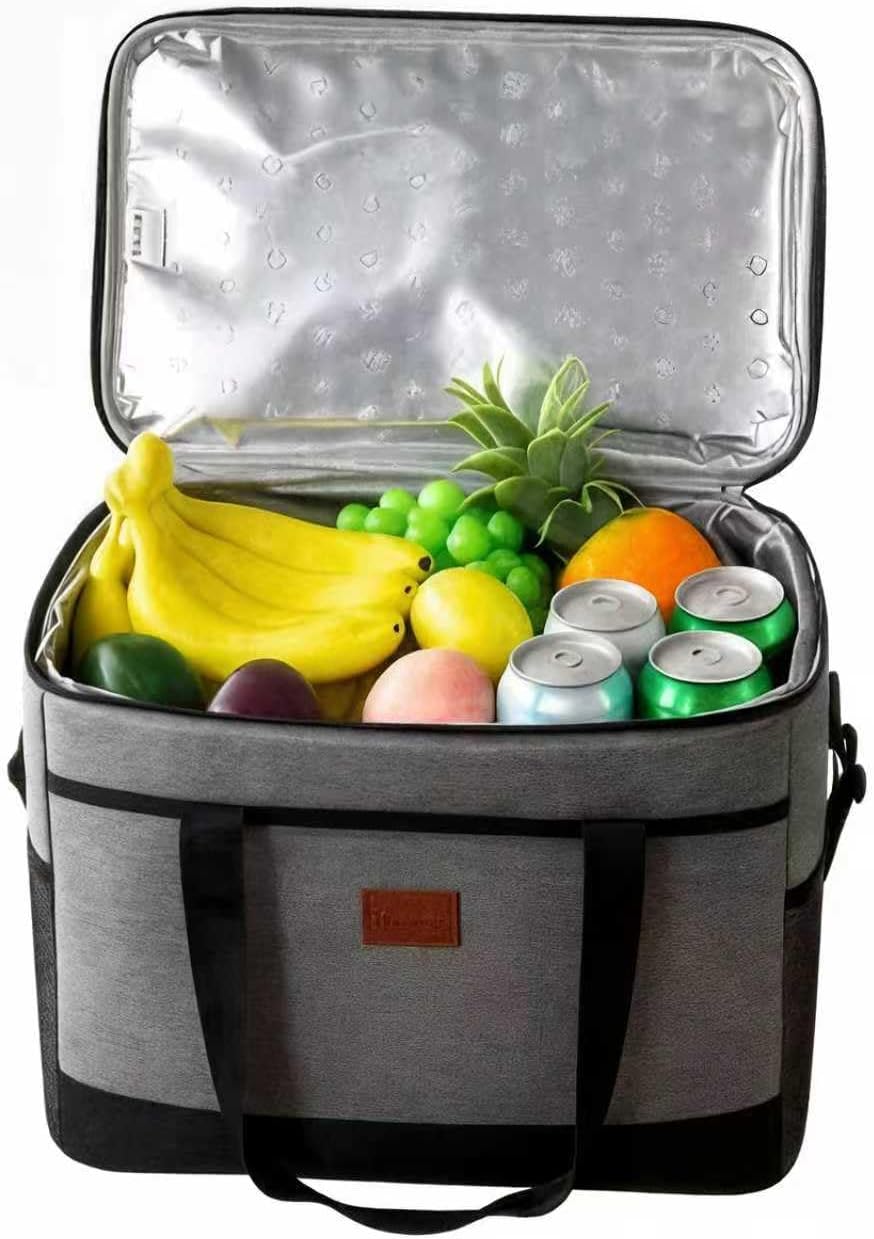 BY-J Soft Cooler Bag, Collapsible Coolers Insulated Leak Proof, Large Lunch Box for Men Women, Soft-Sided Cooler for Picnic, Grocery, Beach, Camping, Travel