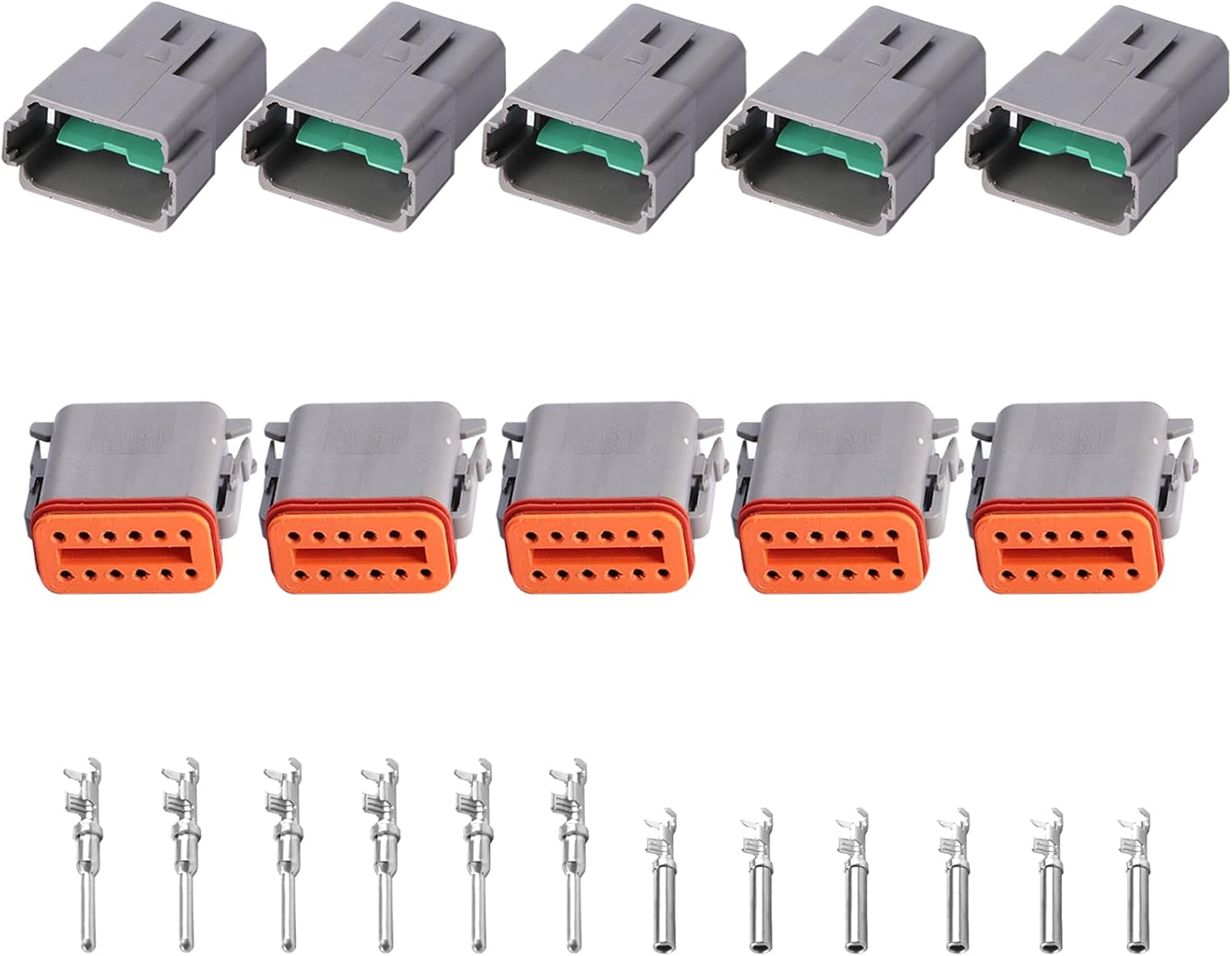 Amliber 5 Kits DT Connector Kit 12 Pin Connectors with Size