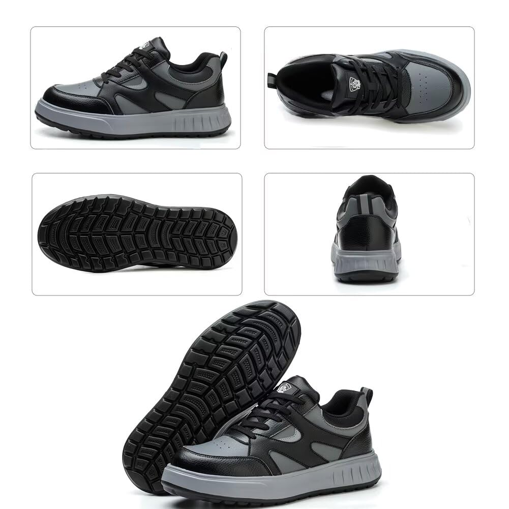 Zapatos de Seguridad para Hombre Mujer Ligeros Calzado de Seguridad con Punteras de Acero Comodo Zapatillas Trabajo Antideslizantes