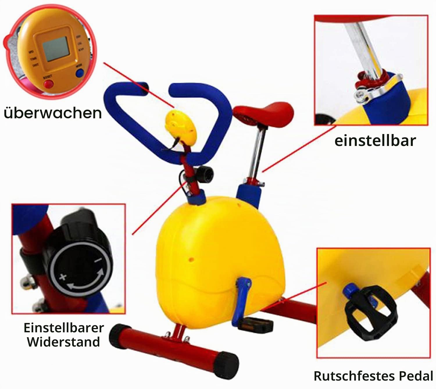 Spaß Und Fitness TrainingsgeräTe FüR Kinder, Heimtraining Kleinkind Heimtrainer Lernfahrrad, Kinderspiel Workout GeräTe, FüR 3 Bis 8 Jahre Alte Heimtrainer FüR Kinder