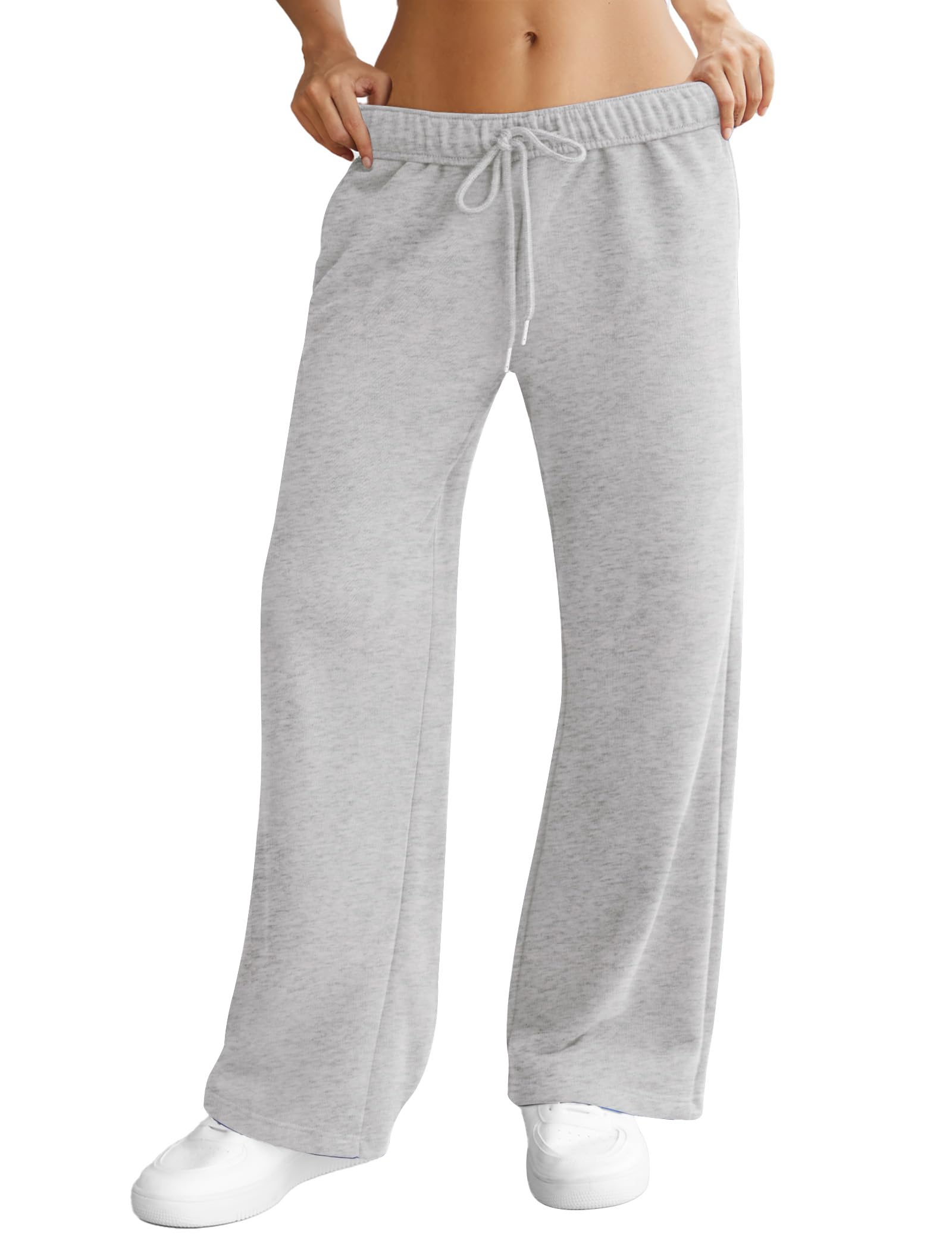 DLOODA Womens Wide Leg Sweatpants Interior Drawstring