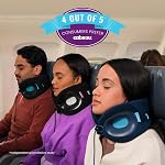 Cabeau Travel Pillow for Long Flights – Evolution X - Memory Foam Neck Support - Comfort On-The-Go for Airplane, Train, and Car (Turquoise)