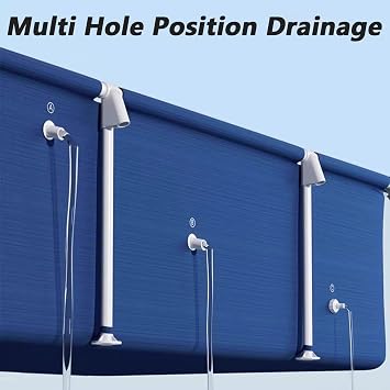 Large Frame Foldable Swimming Pool Indoor/Outdoor/Patio/Garden Inflatable Swimming Pools Rectangular Shaped with Sturdy Support Includes Patches(2.6m/8.5ft)