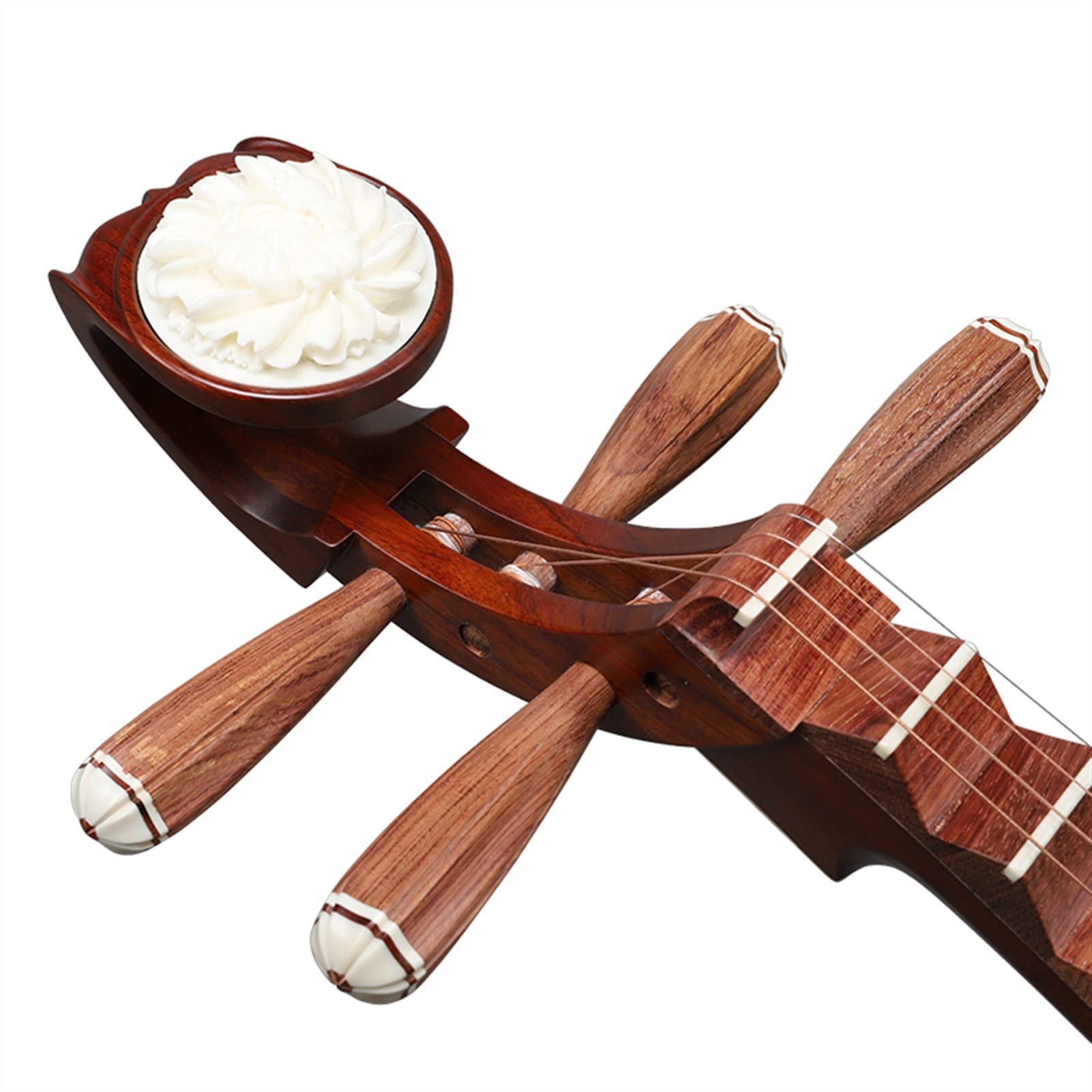 TSTS Hartholz Chinesische Pipa TES Alte Yi Hematoxylin Rotholz Log Farbe Holzwelle Holzphasen Testleistung Mit Piano Pipa Chinesischer Laute