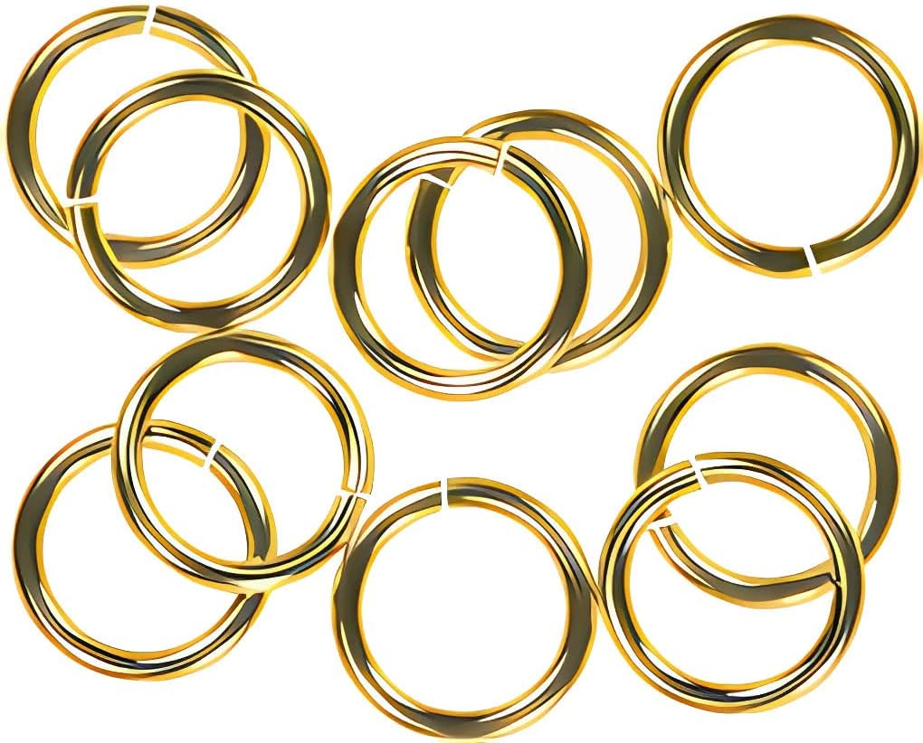 Amazon.com: 6 14K Gold Filled 8mm 0D 6.3mm ID Round Split Rings Wire ...