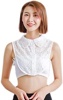 YYC 1Pcs Stylish Women's Lace Fake Collar Half Shirt Blouse False Collar Detachable Student's Dickey Collar