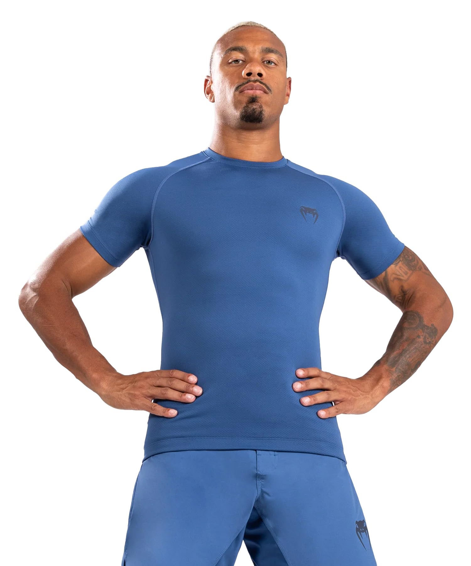 Venum, Contender Short Sleeve Rashguard, Men's, XXL, Blue