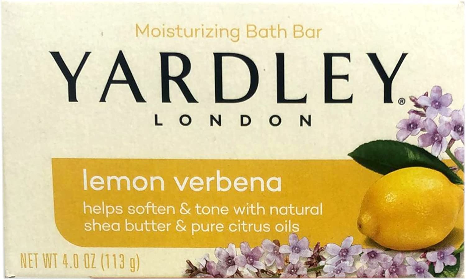 Yardley London Lemon Verbena Bar Soap, Botanical Shea, 120.5 g Amazon