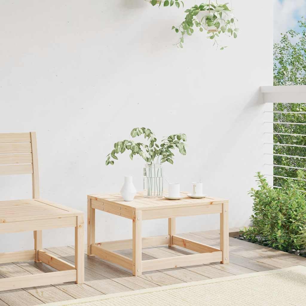 Taboret ogrodowy z litego drewna sosnowego, 63,5 x 63,5 x 38 cm, meble outdoorowe, siedzisko i podnóżek, wytrzymałe drewno sosnowe, wszechstronny stolik kawowy i modułowe meble ogrodowe na