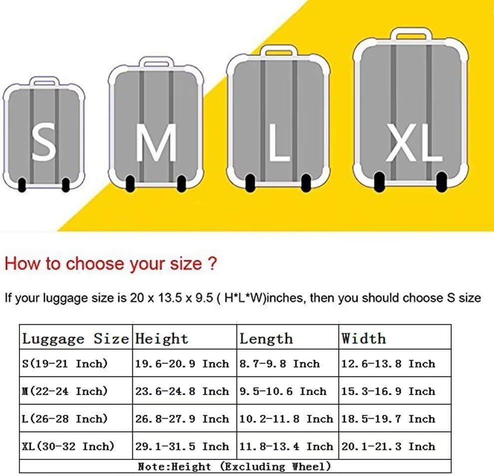 Travel Luggage Cover Suitcase Protector Spandex Washable Fit 19-31 Inch Suitcase XL