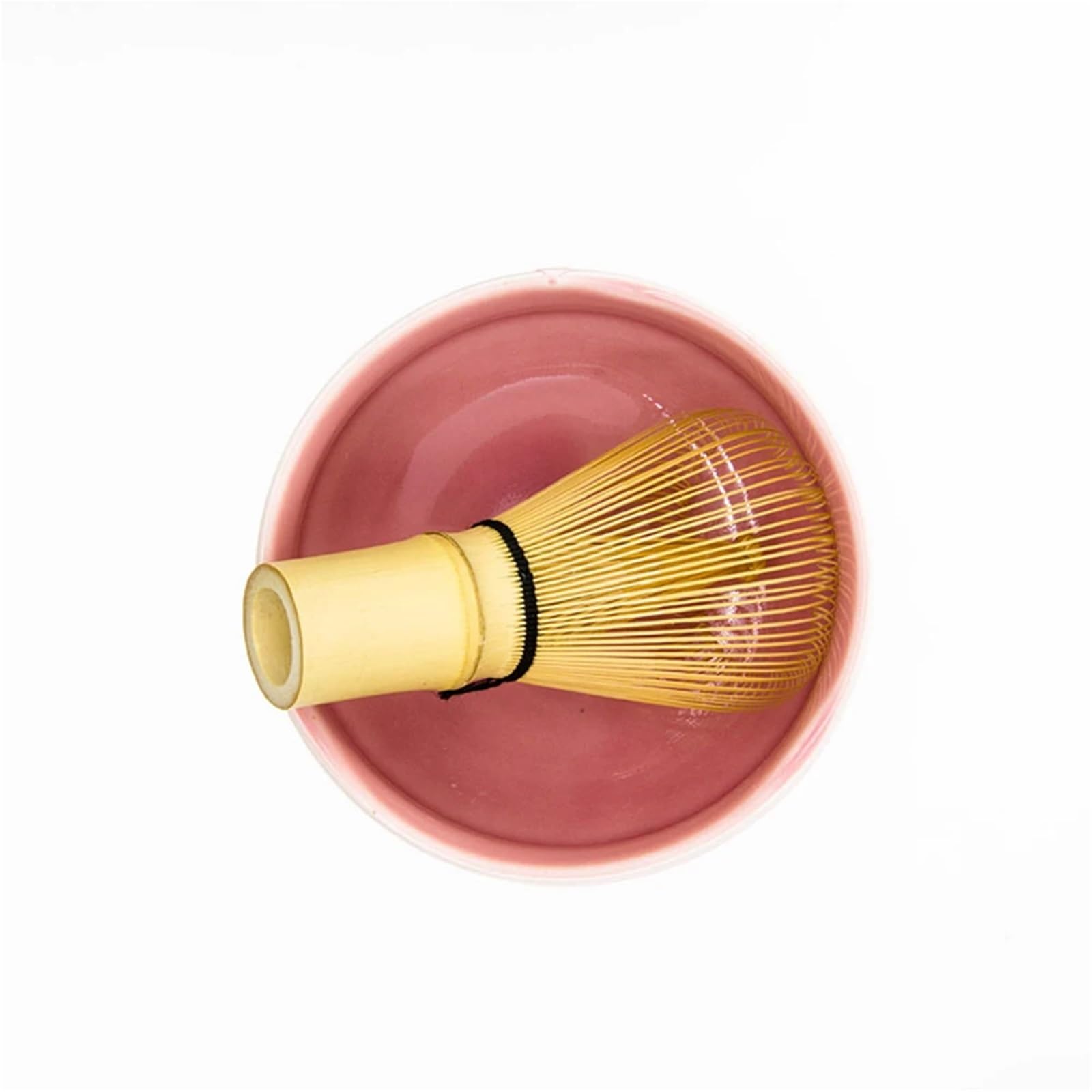 Cuenco de cerámica rosa for matcha, batidor de té Macha, soporte for chawan, Chasen, cuchara, colador, taza for ceremonia Juego de Té Matcha(Pink)