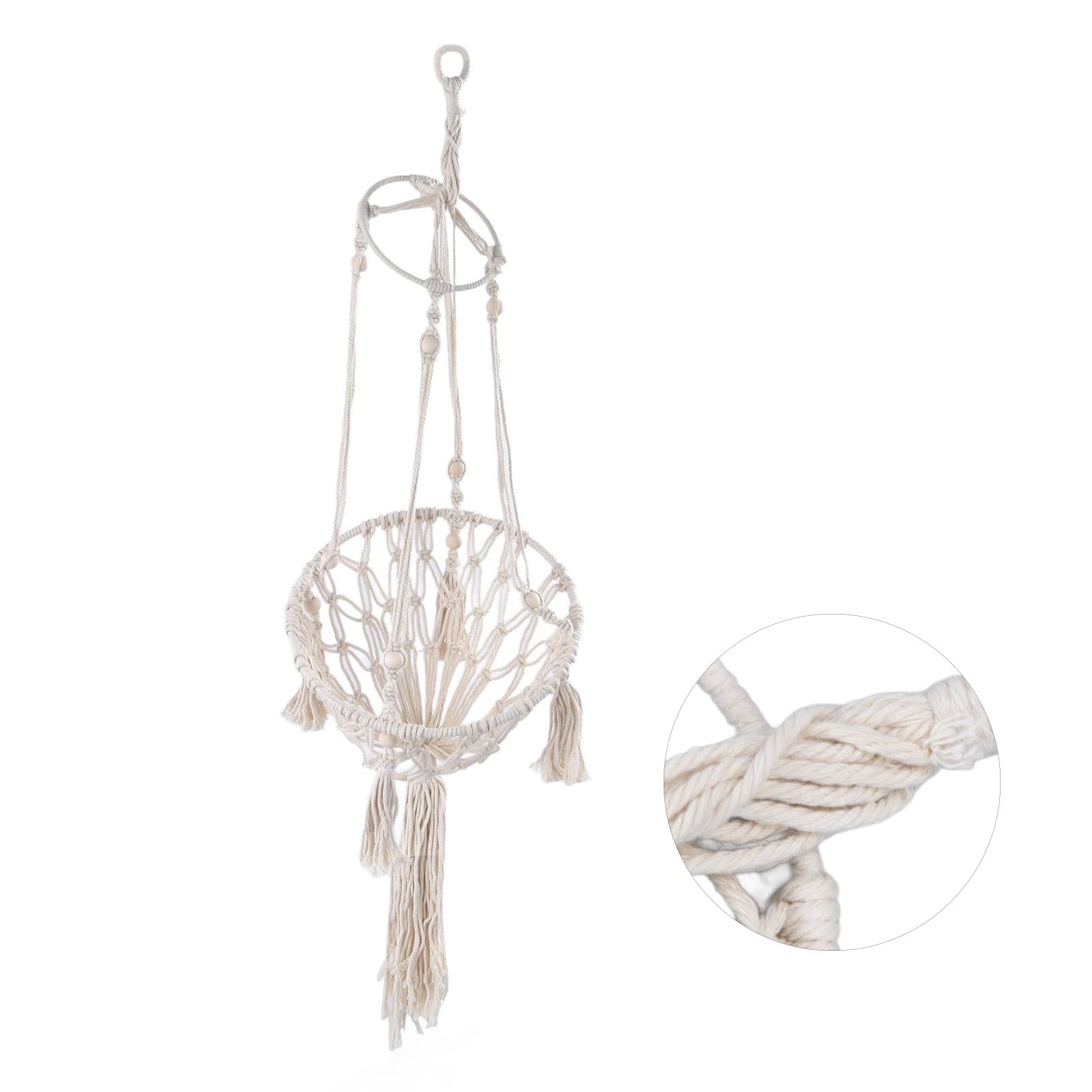 Hand Woven Cat Hammock Macrame Hanging Cat Bed Cotton Rope Pet Cat Swing for Garden Courtyard