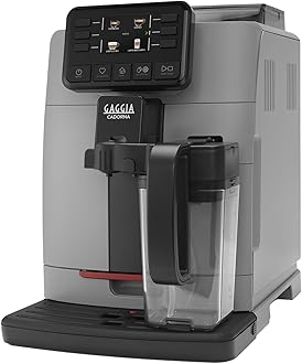 Gaggia Cadorna Prestige Over Ice Coffee Machine, Hot & Cold Brew, 15 Beverages, Made in Italy, Fully Automatic Bean to Cup Espresso Machine with Milk Carafe, Ceramic Grinder - Moonlight Grey