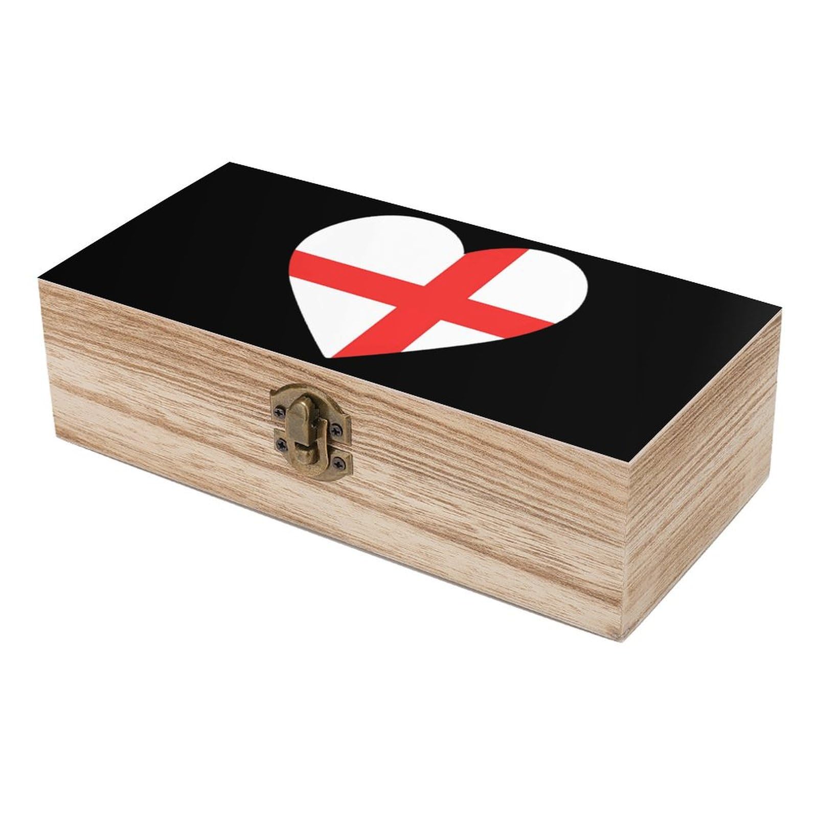 Amazon.co.jp: イングランド国旗ハートファニー木製ギフトボックス 