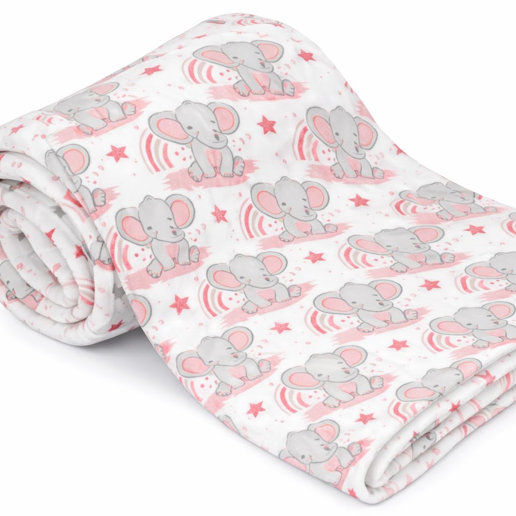 Baby Blanket for Newborn | Ultra Soft Microfiber Cute Elephant Blanket | Multi-Purpose Baby Quilt for Bedding, Playmat & Travel-image-0