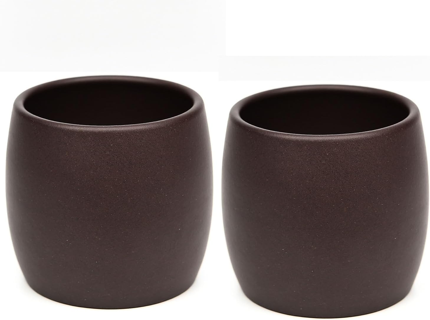 Teacup 2pcs Chinese Clay Genuine Black Sand zini Zisha GongfuTea Cups (Round drum)