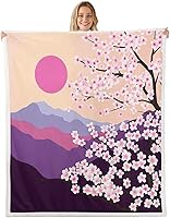 Vista 27 de Erosebridal Manta de franela con estampado de fresa, manta Sherpa decorativa para sofá, sofá o cama, manta Kawaii de frutas, manta de felpa rosa