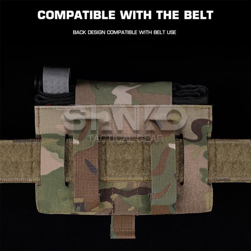 Bolsa táctica para exteriores Molle IFAK/kit de primeros auxilios médicos/liberación rápida elástica ajustable EMT bolsa para caza, airsoft, camping, ciclismo, senderismo