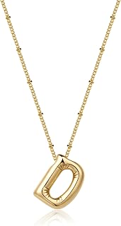 Initial Necklaces for Women Gold Dainty Bubble Letter Necklace for Gifts