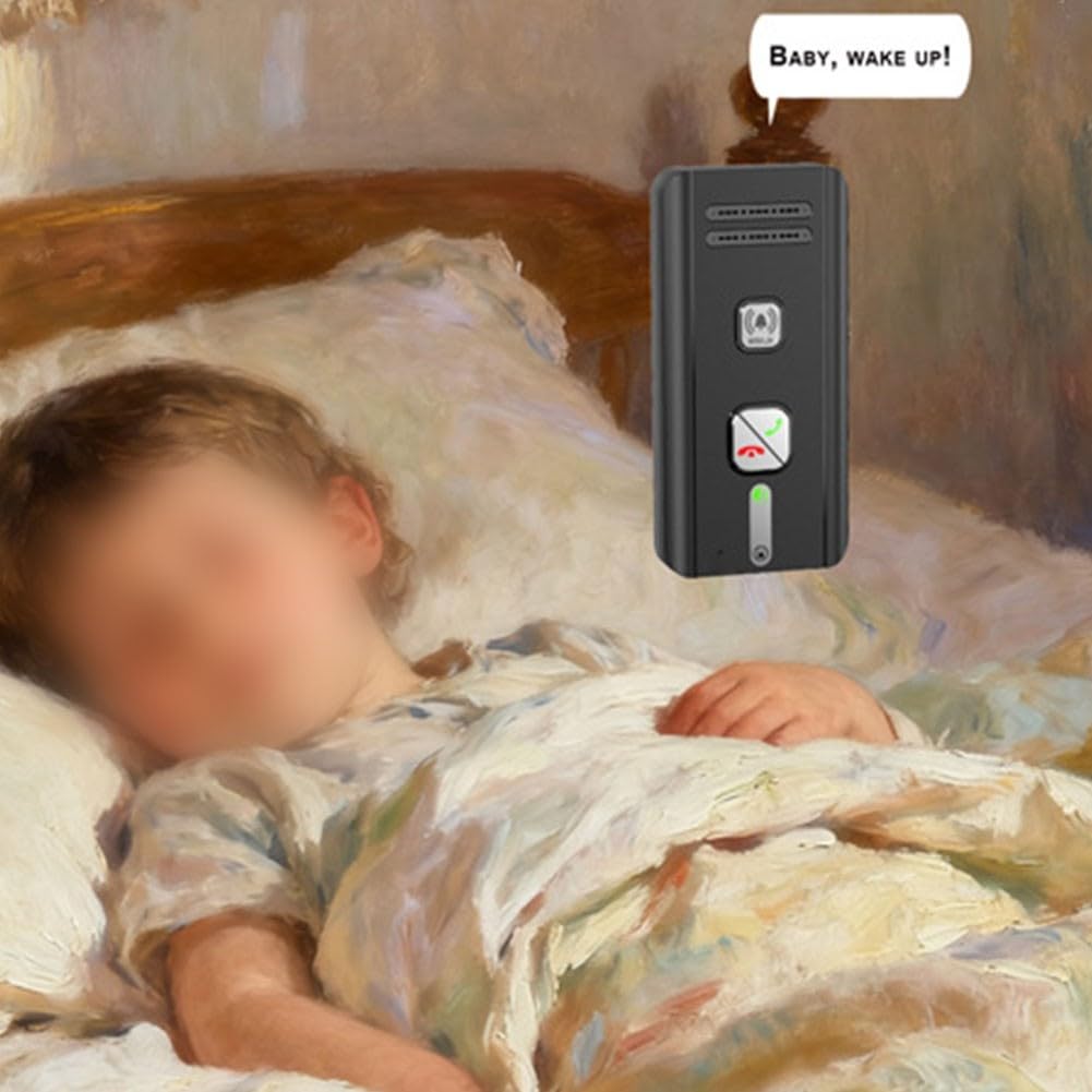 Intercomunicador inalámbrico dúplex completo para uso doméstico con respuesta automática de llamadas, sistema de voz bidireccional de larga distancia para monitoreo de ancianos, recargable 1000 mAh