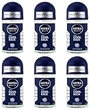 6x NIVEA MEN Cool Kick Deo Roll-On Deodorant Active Kick of freshness mit Dual Active Formel,Anti-Transpirant Deodorant für 72h intensive Frische auf der Haut, 50ml (6er Pack)