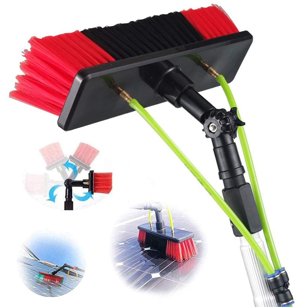 JYBNBBE 5m Solar Panel Cleaning Kit - 30cm Brush Head for Windows Greenhouses & Roofs - Extendable Reach for Efficient Outdoor Cleaning Solutions