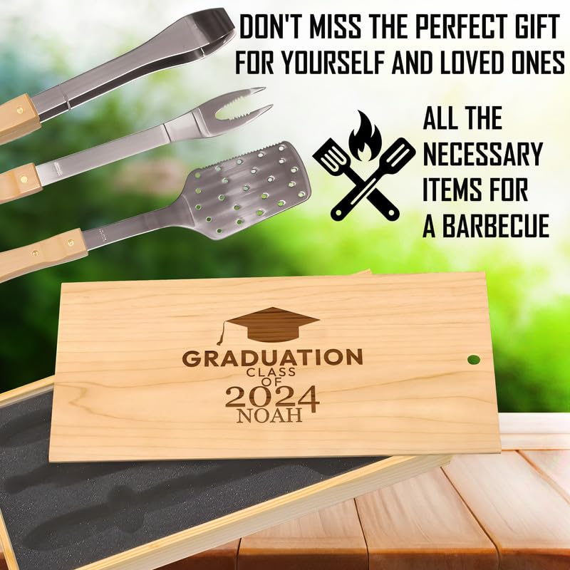 Set de parrilla personalizado con caja de madera miniatura 6
