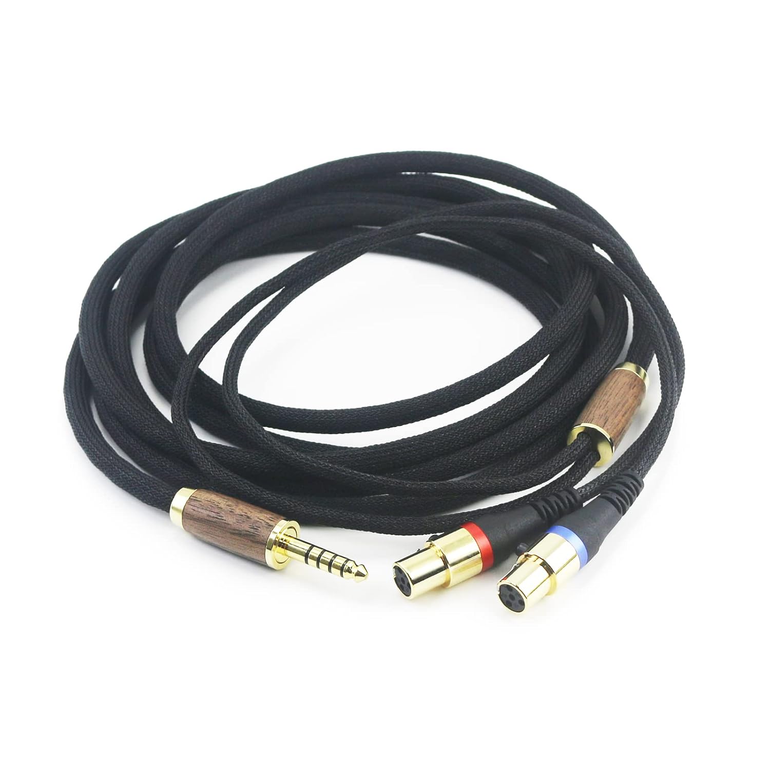 NewFantasia 4.4mm Balanced Cable Compatible with Audeze LCD-2, LCD-4, LCD-3, LCD-X, LCD-XC, MM-500 Headphone Upgrade Replacement Audio Cable 6N OCC Copper Silver Plated Cord Walnut Wood Shell 6.6ft - Image 5