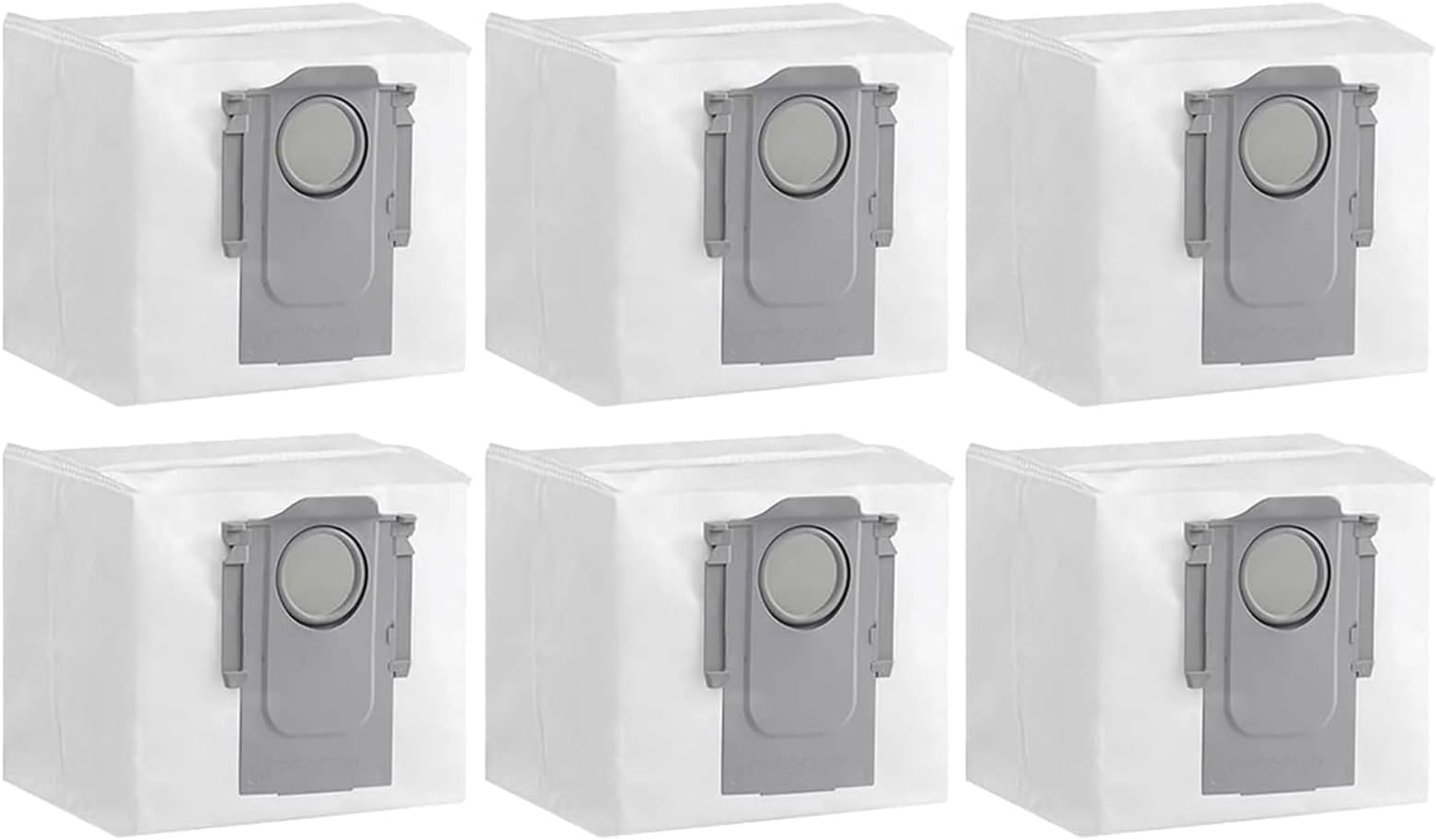 6 Pcs Dust Bags for Roborock S7 MaxV Ultra / S7 Pro Ultra / Q7+ / Q7 Max+ / Q5+ Vacuum Cleaner Accessories, 3L Large Capacity Replacement Bag for Xiaomi Roborock S7 MAXV Ultra Parts