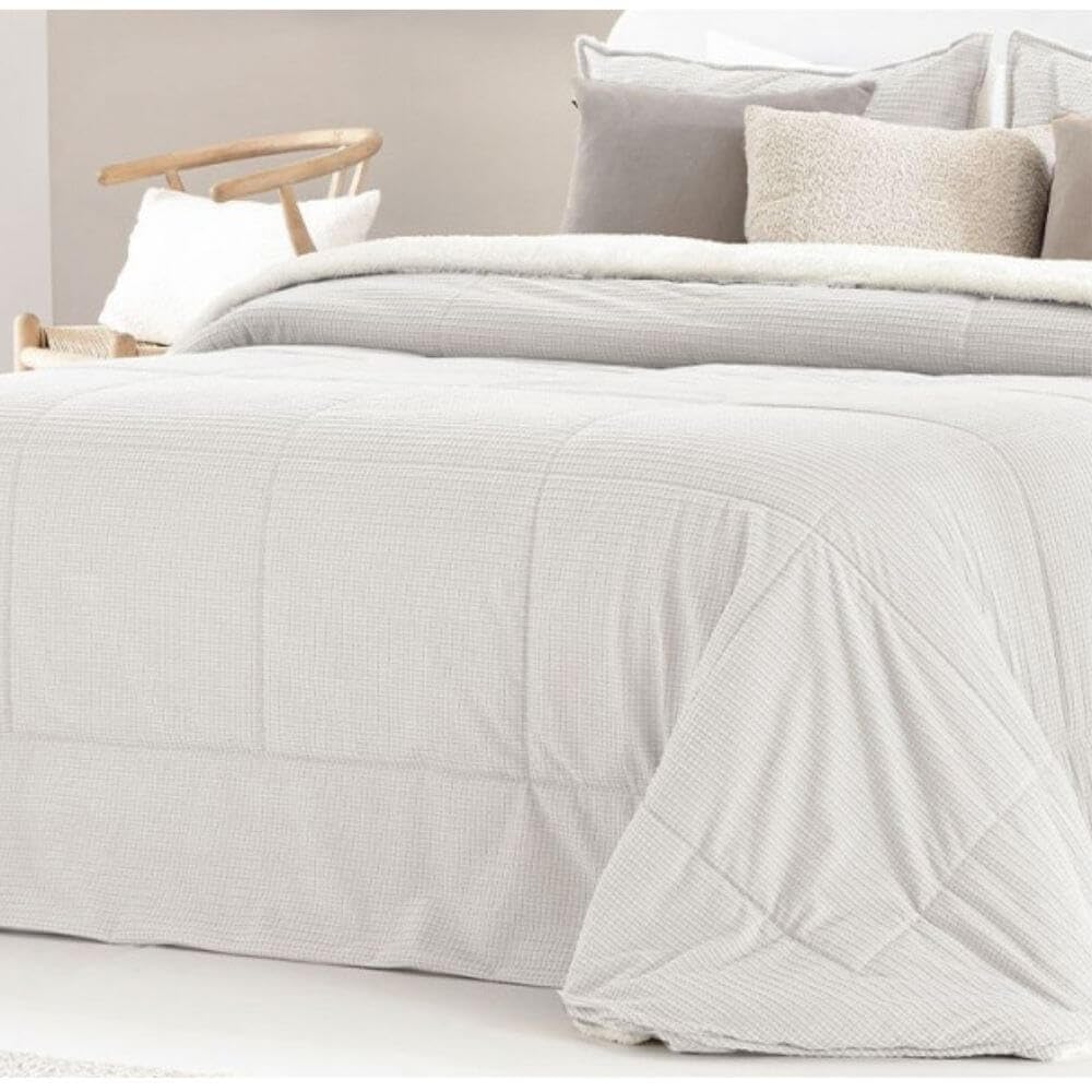 ANTILO TEXTIL Edredón Confort con Reverso de Borreguito YSABELA (Blanco, 90 cm)