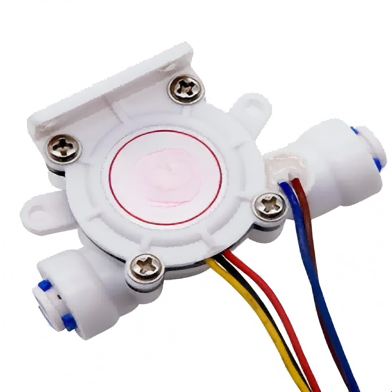 2pcs Hall-Effect Water Flow Sensor 1/4" 3/8" Ports 3-in-1 Miniature Meter for Dispensers TDS Temperature and Rate for Home Water Flow Calculation(A)