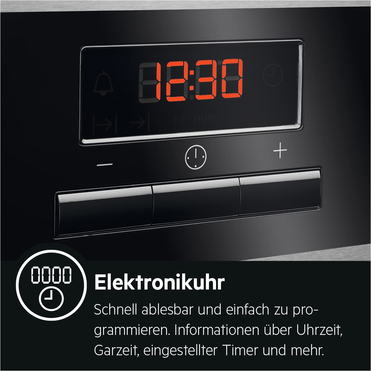 AEG CIB56484BW 50 cm Standherd mit Induktions-Kochfeld/SteamBake – mit Feuchtigkeitszugabe/Versenkknebel/Grillfunktion/Display mit Uhr/Kindersicherung/A