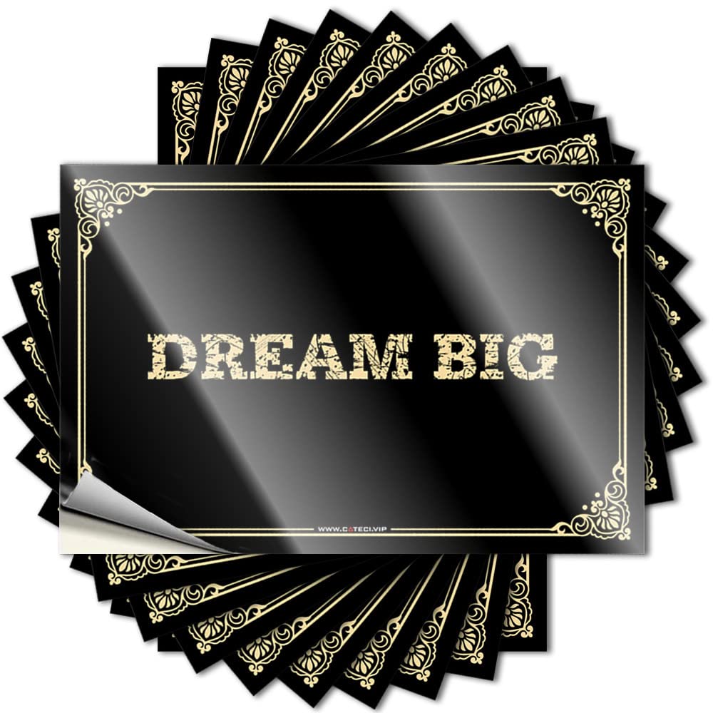 Fzfn Colour Funny, Decals Bottle Dream Big | Halloween Outdoor Patio Decor(12X18cm)