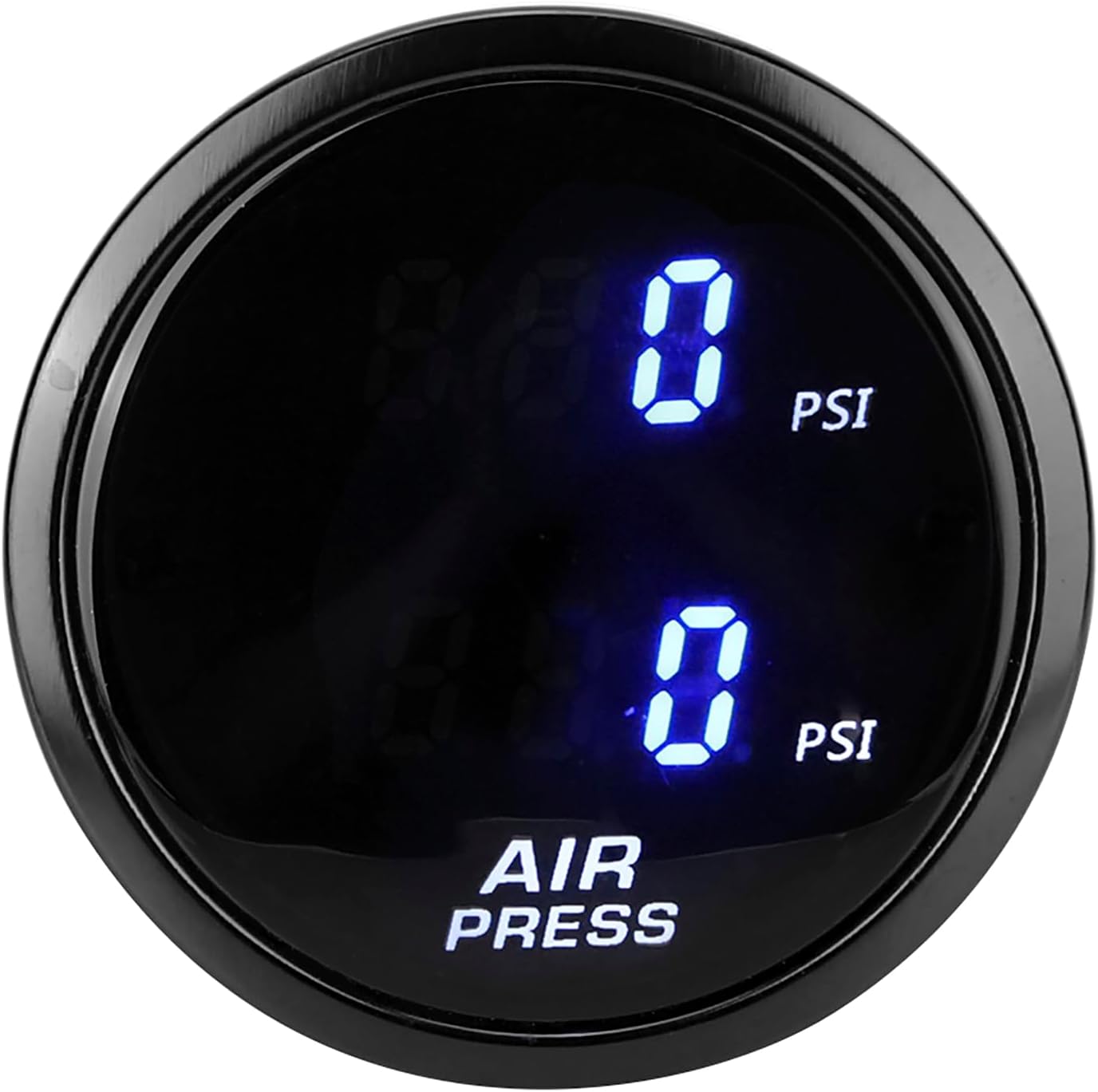 Akozon 2 Inch Blue Led Digital Air Pressure Gauge Psi Boost Meter Sensor Kit for Cars