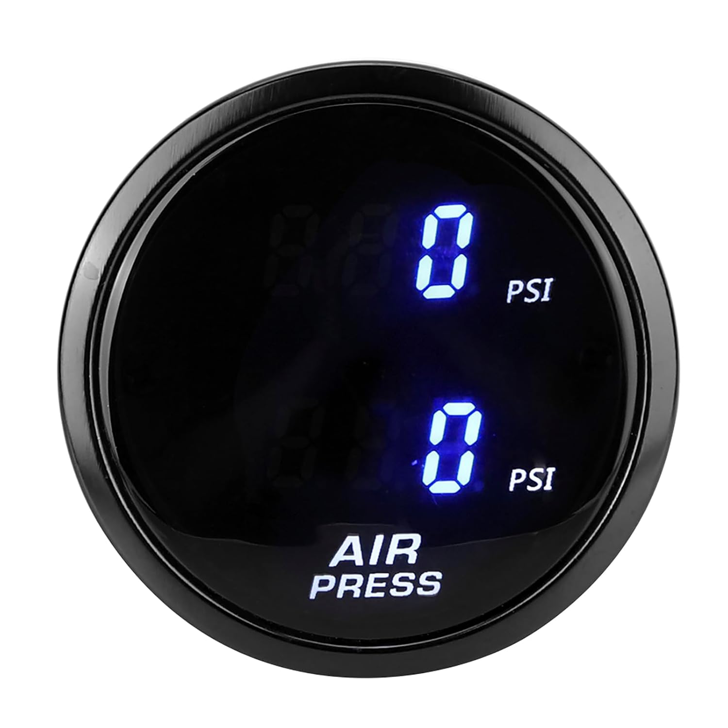Digital Steel Case Air Pressure Gauge LED Blue Display for All Vehicles with 12V Battery + High Precision Sensor, Water TemperatureOil Pressure Sensor Kit