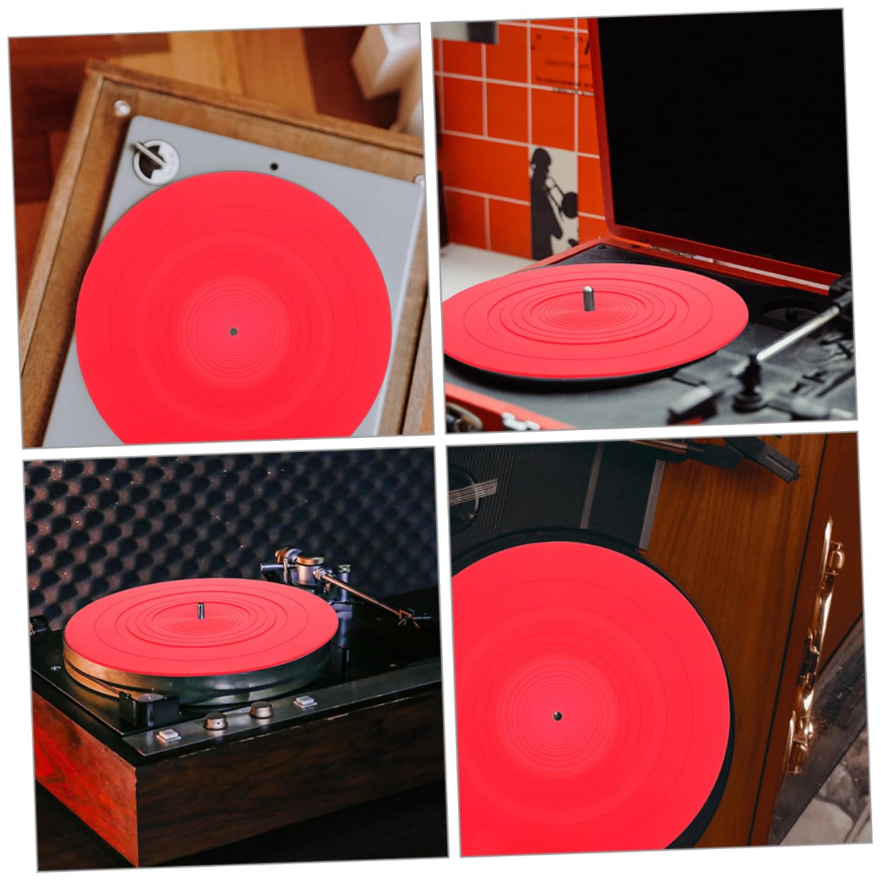 Tappetino in Silicone Antistatico per Dischi in Vinile, Protezione Delicata 2 Pezzi
