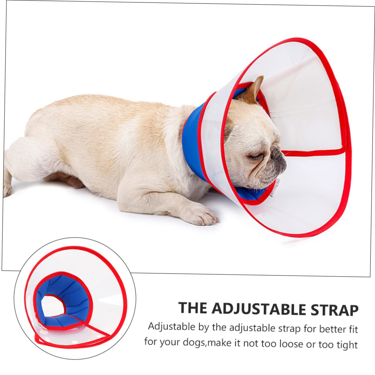 Kisangel 3stücke Einstellbarer Pet Cone Für Hunde Atmungsaktive Und Bequeme Halskrause Zur Wundheilung Verhindert Lecken Und Kratzen Transparent Geeignet Für Kleine Und Mittlere Hunde