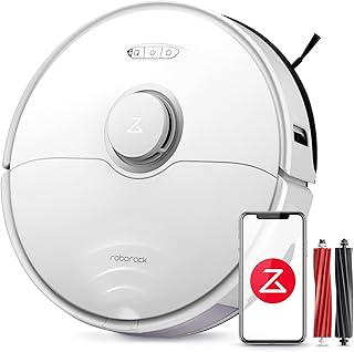 roborock S8 Robot Vacuum Cleaner with Dual Brush & 6000Pa Suction& 3D Structured Light Obstacle Avoidance Robot Vacuum Compatible with Alexa for Pet Hair（Upgrade of Roborock S7)(White)