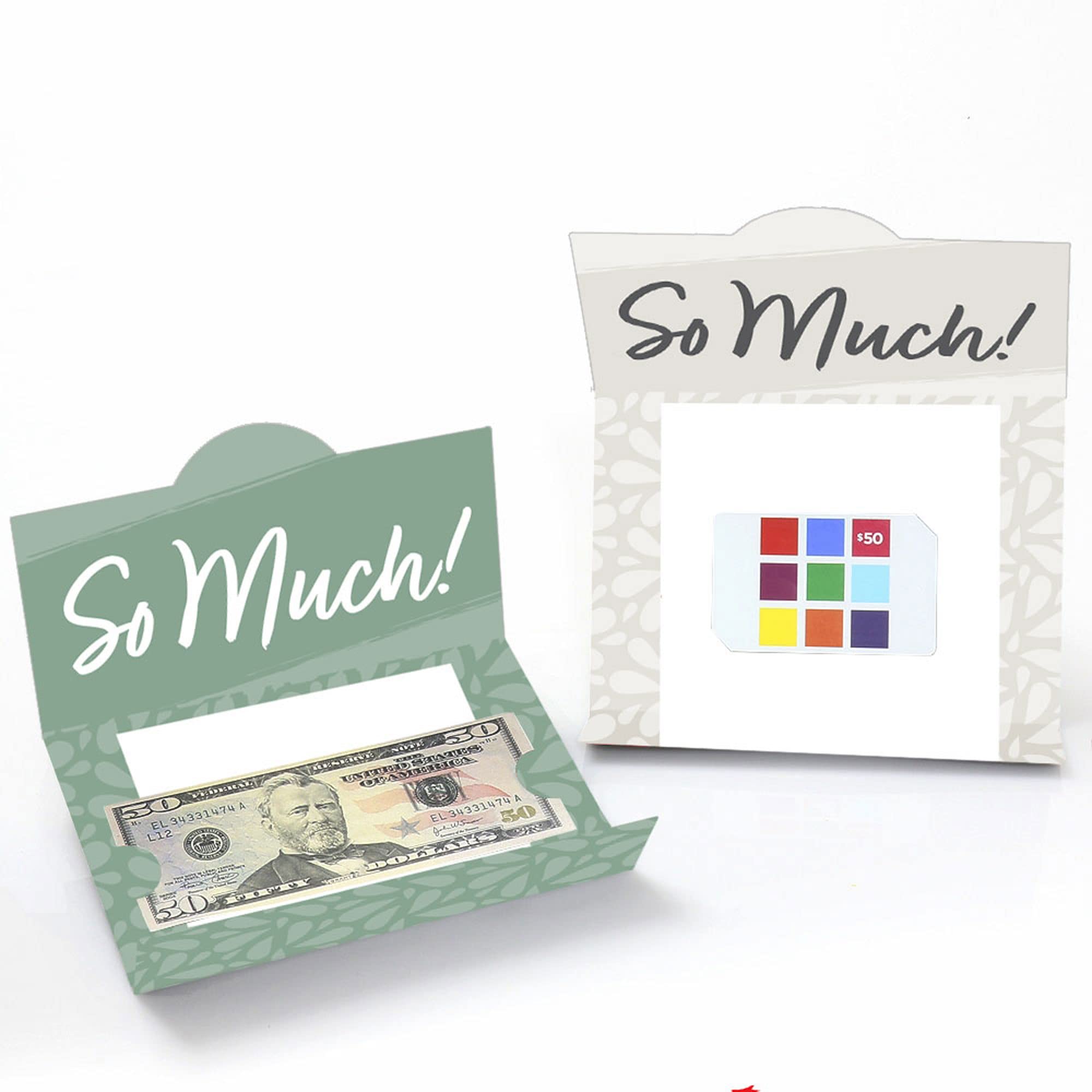 Big Dot of Happiness Surtido Elegantly Simple – Regalos de fiesta de invitados para dinero y tarjetas de regalo – Juego de 8